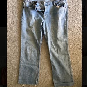 Old Navy mid rise flare ankle jeans, size 16